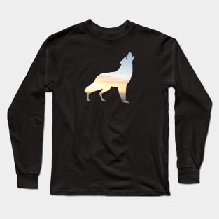 Howling Wolf Sky - Nature Design Long Sleeve T-Shirt